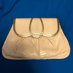 Vintage J. Renee Python Clutch